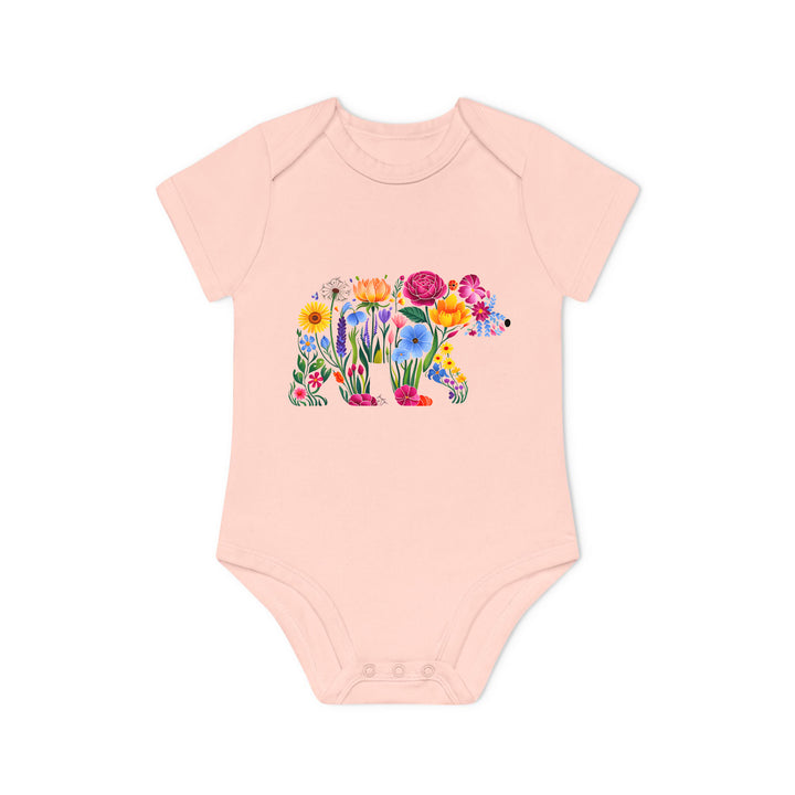 Wildblumen-Bär Baby Body oder Baby T-Shirt – Premium Bio-Baumwolle-FaceeCo