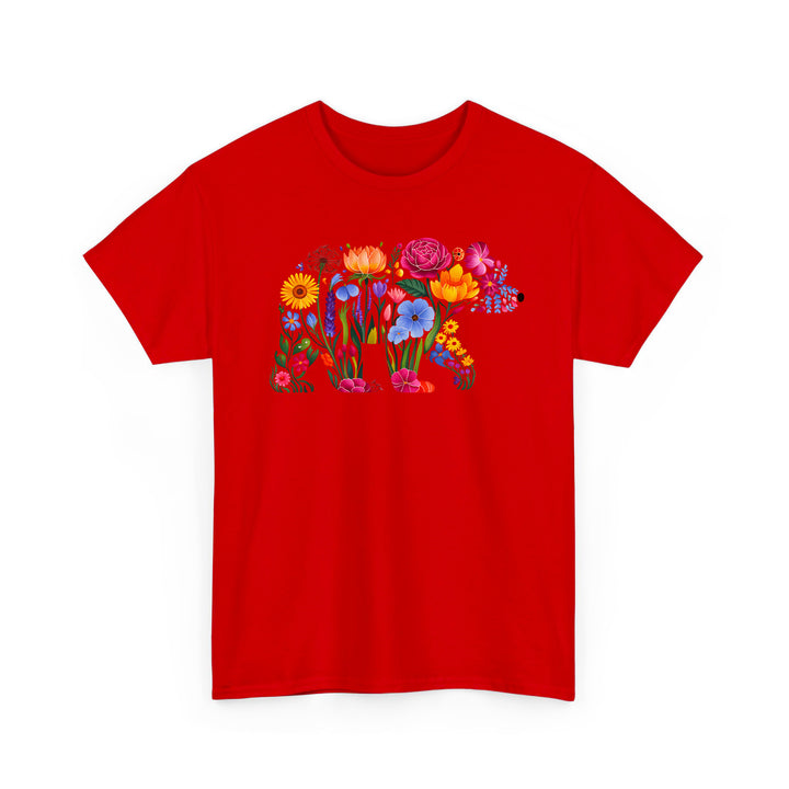 Bären Silhouette Shirt aus Wildblumen – Natur & Tierliebe vereint-FaceeCo