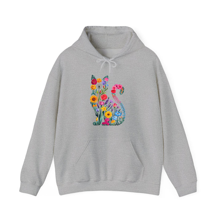 Katzen Hoodie aus Wildblumen – Perfekt für Katzen- und Naturfreunde!-FaceeCo