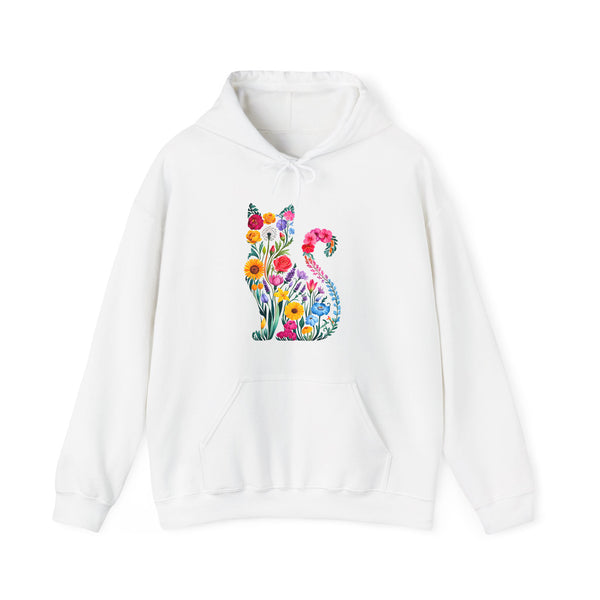 Katzen Hoodie aus Wildblumen – Perfekt für Katzen- und Naturfreunde!-FaceeCo