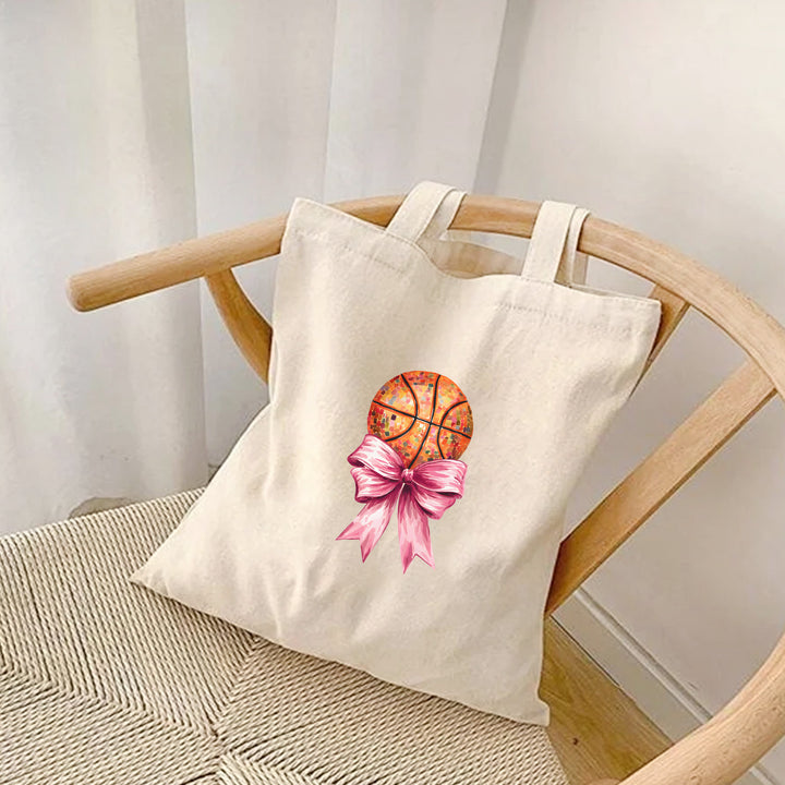 Coquette Basketball Tote Bag – Stylische Tragetasche mit Schleife-FaceeCo