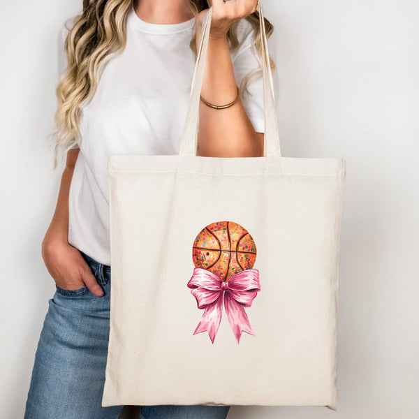 Coquette Basketball Tote Bag – Stylische Tragetasche mit Schleife-FaceeCo