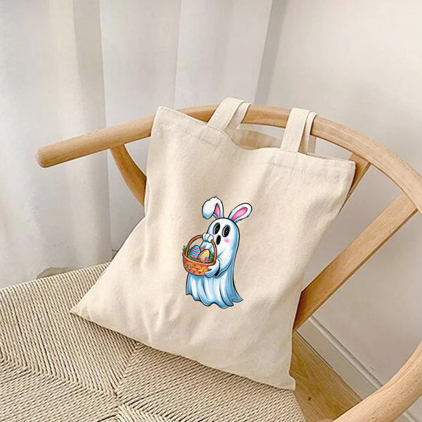 Oster-Geisterhase Tragetasche – Süße Bunny Tote Bag für Ostern & Halloween-FaceeCo