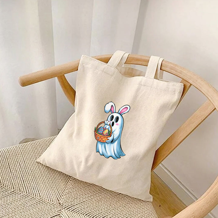 Oster-Geisterhase Tragetasche – Süße Bunny Tote Bag für Ostern & Halloween-FaceeCo