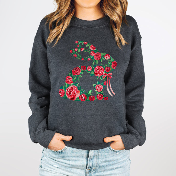 Niedlicher Hasen Pullover – Hase aus Wildblumen-FaceeCo
