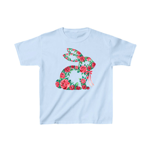 Süßes Hasen-Shirt für Kinder – Wildblumen-Design in Hasenform für Mädchen und Jungen-FaceeCo