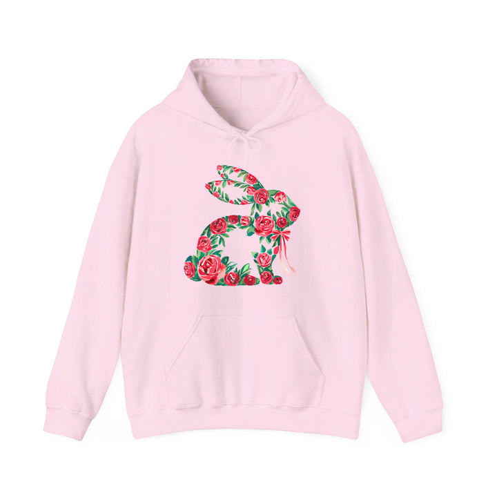 Kuscheliger Hasen-Hoodie mit Wildblumen – Süßer Bunny Schlumpf-FaceeCo