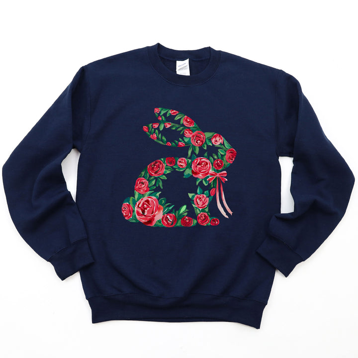 Niedlicher Hasen Pullover – Hase aus Wildblumen-FaceeCo