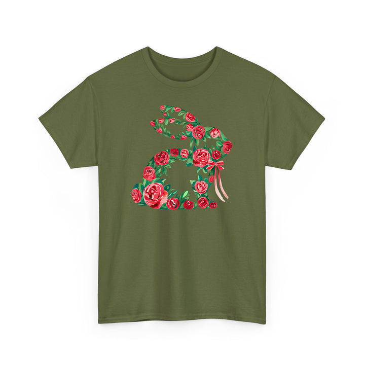 Osterhasen Shirt mit Blumen – Niedliches Hasen Motiv aus Wildblumen ????????-FaceeCo