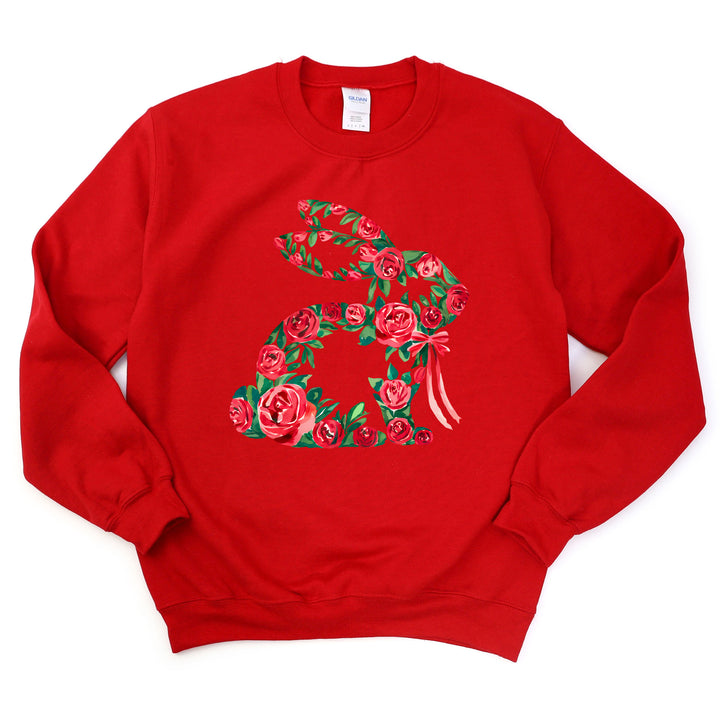Niedlicher Hasen Pullover – Hase aus Wildblumen-FaceeCo