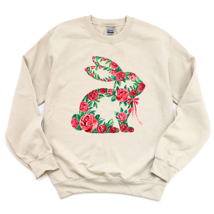 Niedlicher Hasen Pullover – Hase aus Wildblumen-FaceeCo