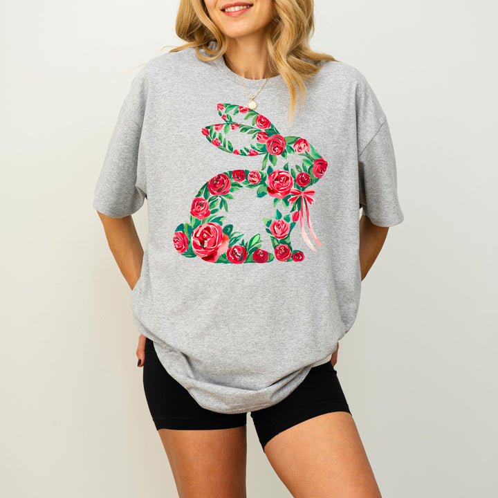Osterhasen Shirt mit Blumen – Niedliches Hasen Motiv aus Wildblumen ????????-FaceeCo