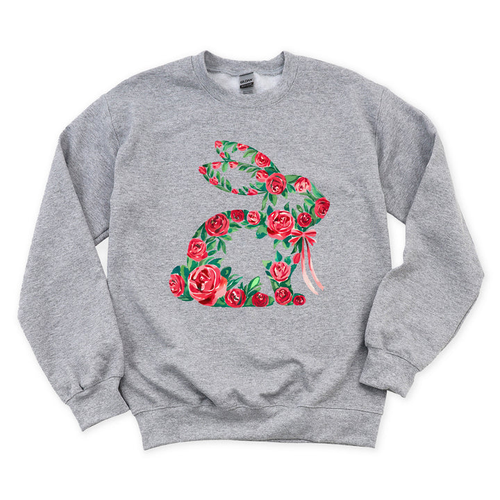Niedlicher Hasen Pullover – Hase aus Wildblumen-FaceeCo
