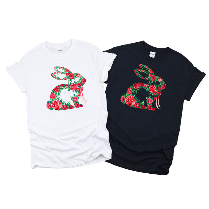 Osterhasen Shirt mit Blumen – Niedliches Hasen Motiv aus Wildblumen ????????-FaceeCo