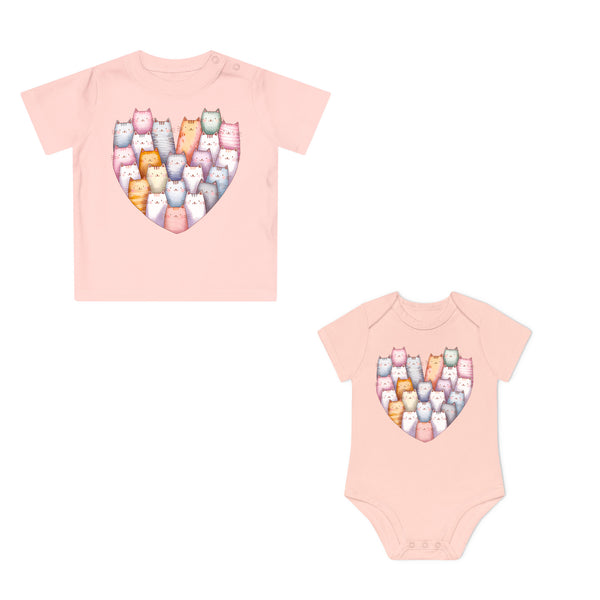 Süßes Katzen Baby Body oder T-Shirt – Premium Bio-Baumwolle-FaceeCo