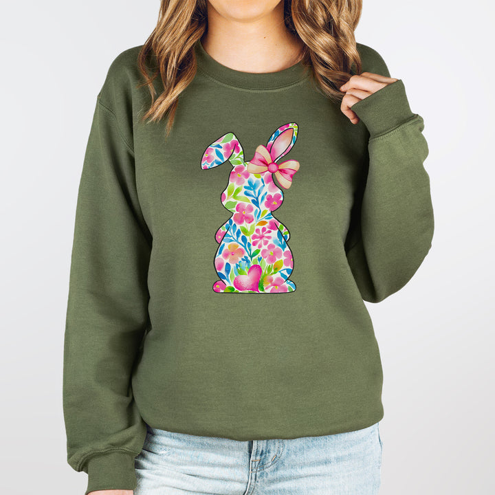 Kuscheliger Pullover mit Wildblumen-Hasen – Süß & gemütlich-FaceeCo