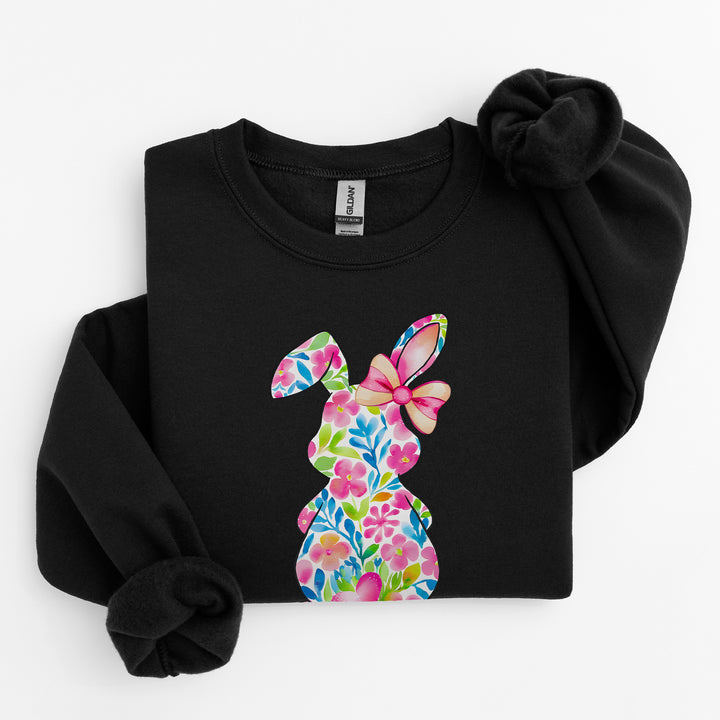 Kuscheliger Pullover mit Wildblumen-Hasen – Süß & gemütlich-FaceeCo