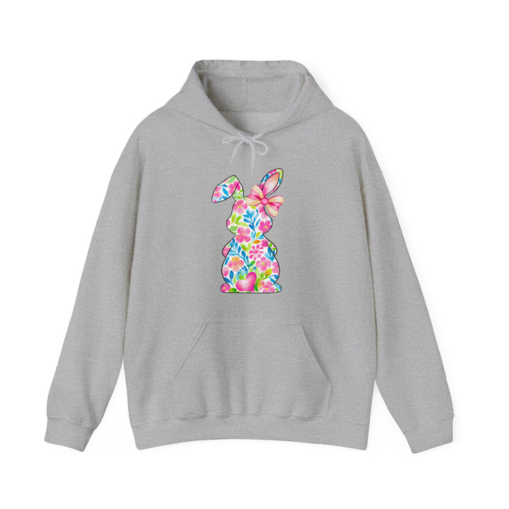 Floraler Oster-Hoodie mit Hasen aus Wildblumen – Perfekt für den Frühling-FaceeCo