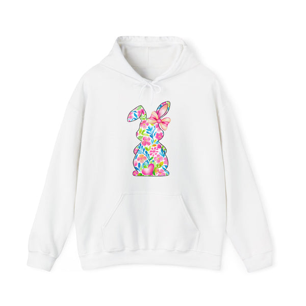 Floraler Oster-Hoodie mit Hasen aus Wildblumen – Perfekt für den Frühling-FaceeCo