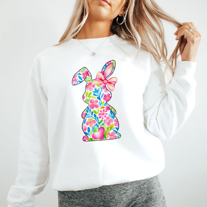 Kuscheliger Pullover mit Wildblumen-Hasen – Süß & gemütlich-FaceeCo