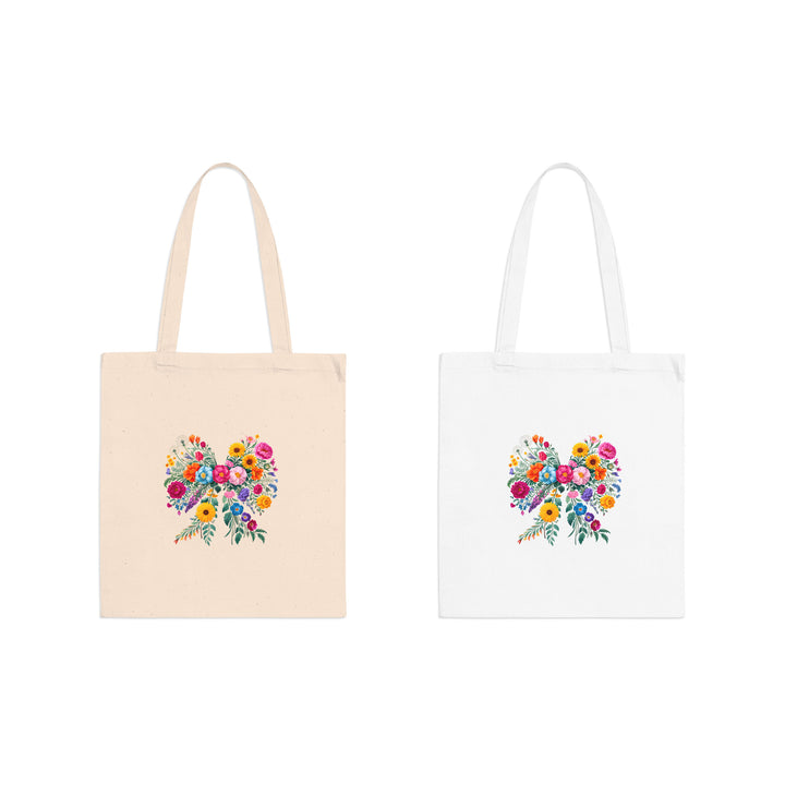Frühlings-Sommer Coquette Tragetasche mit Schleife & Blumen – Stylische Tote Bag-FaceeCo