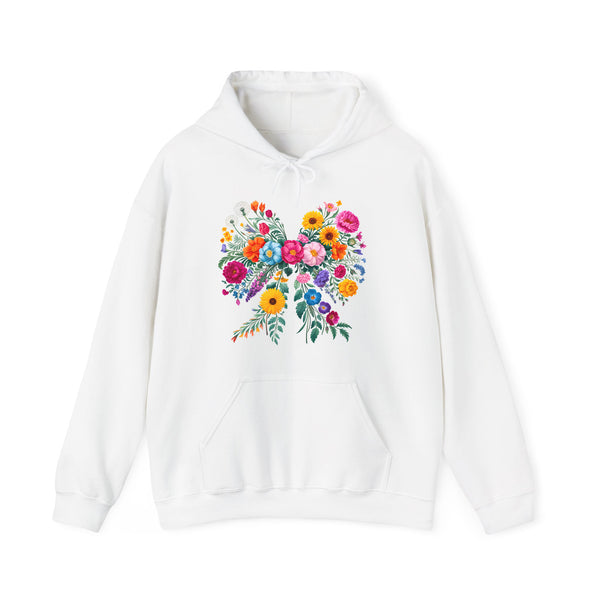 Süßer Coquette Hoodie mit Schleife aus Wildblumen – Romantisch & verspielt-FaceeCo