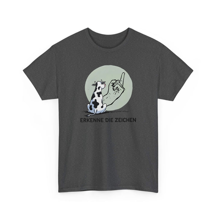 Erkenne die Zeichen – Lustiges Shirt mit Kuh-Motiv-FaceeCo