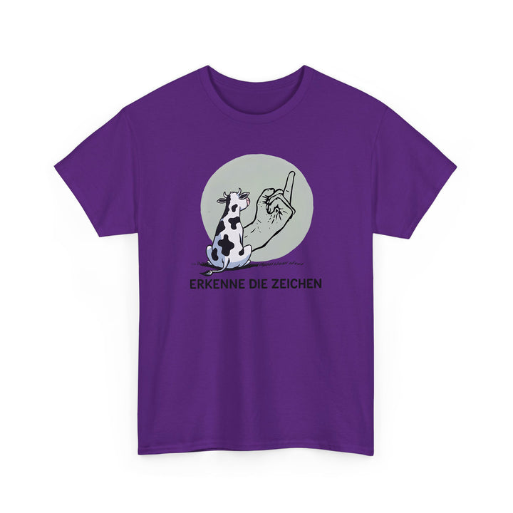 Erkenne die Zeichen – Lustiges Shirt mit Kuh-Motiv-FaceeCo