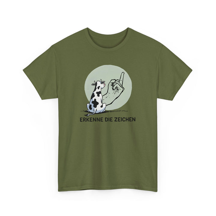 Erkenne die Zeichen – Lustiges Shirt mit Kuh-Motiv-FaceeCo
