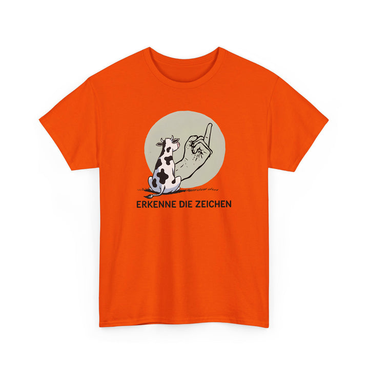 Erkenne die Zeichen – Lustiges Shirt mit Kuh-Motiv-FaceeCo