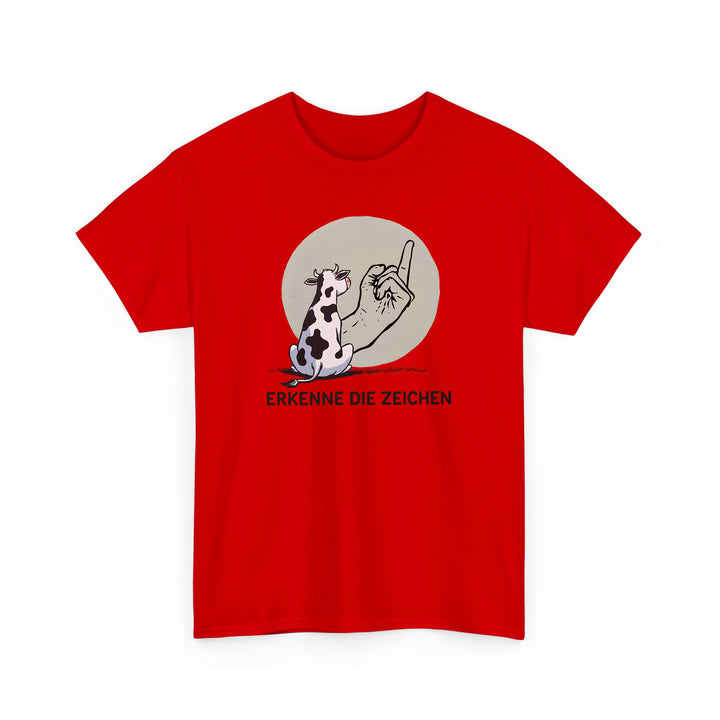 Erkenne die Zeichen – Lustiges Shirt mit Kuh-Motiv-FaceeCo
