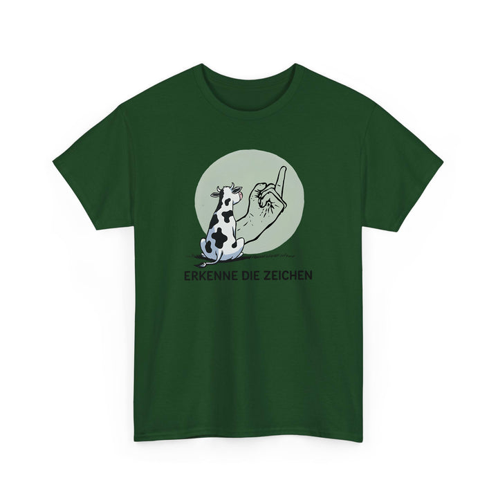 Erkenne die Zeichen – Lustiges Shirt mit Kuh-Motiv-FaceeCo