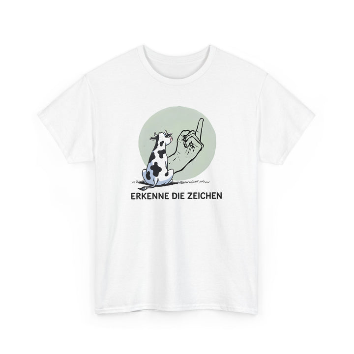 Erkenne die Zeichen – Lustiges Shirt mit Kuh-Motiv-FaceeCo