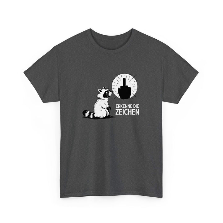 Erkenne die Zeichen T-Shirt für Männer & Frauen – Lustiges Waschbär Shirt mit Spruch-FaceeCo