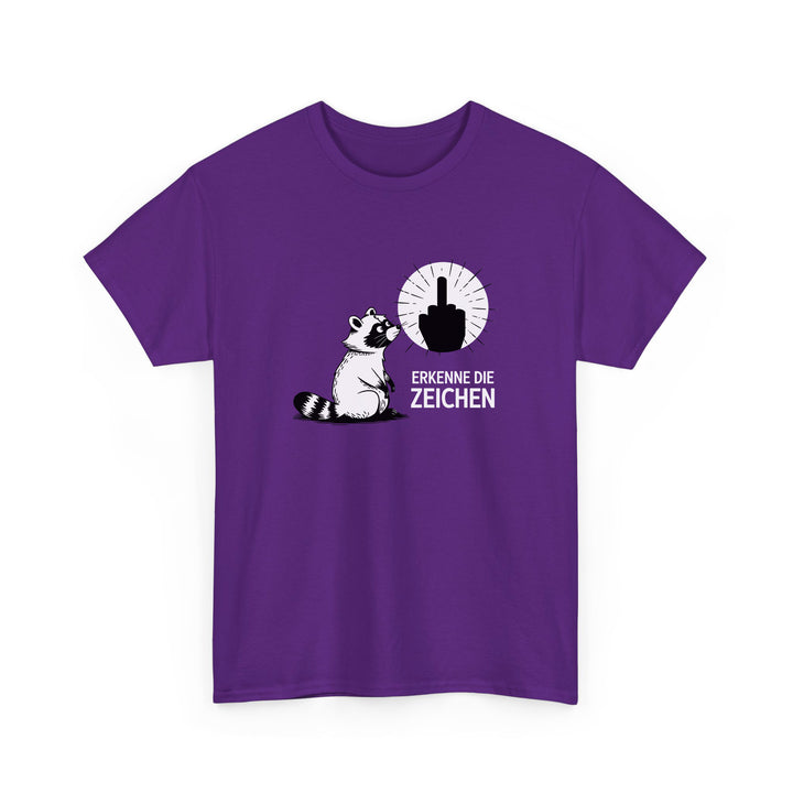 Erkenne die Zeichen T-Shirt für Männer & Frauen – Lustiges Waschbär Shirt mit Spruch-FaceeCo