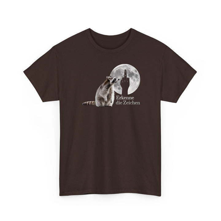 Erkenne die Zeichen Waschbär T-Shirt – Lustiges Shirt mit Waschbär-Motiv-FaceeCo