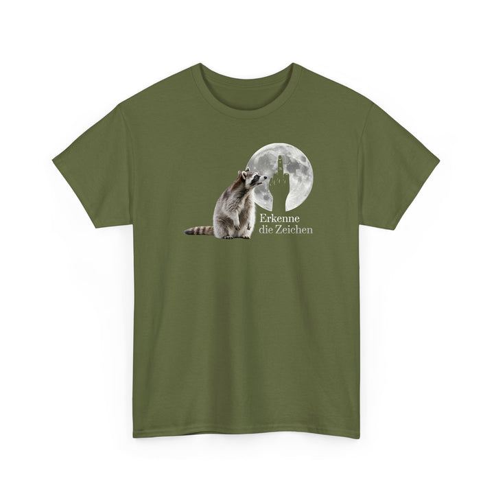 Erkenne die Zeichen Waschbär T-Shirt – Lustiges Shirt mit Waschbär-Motiv-FaceeCo