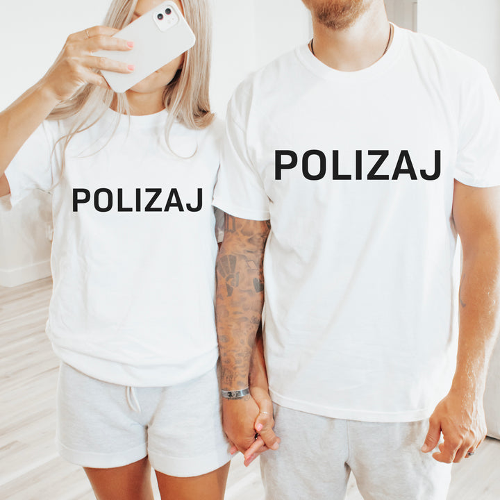 POLIZAJ Das lustige Polizei T-Shirt mit Augenzwinkern-FaceeCo