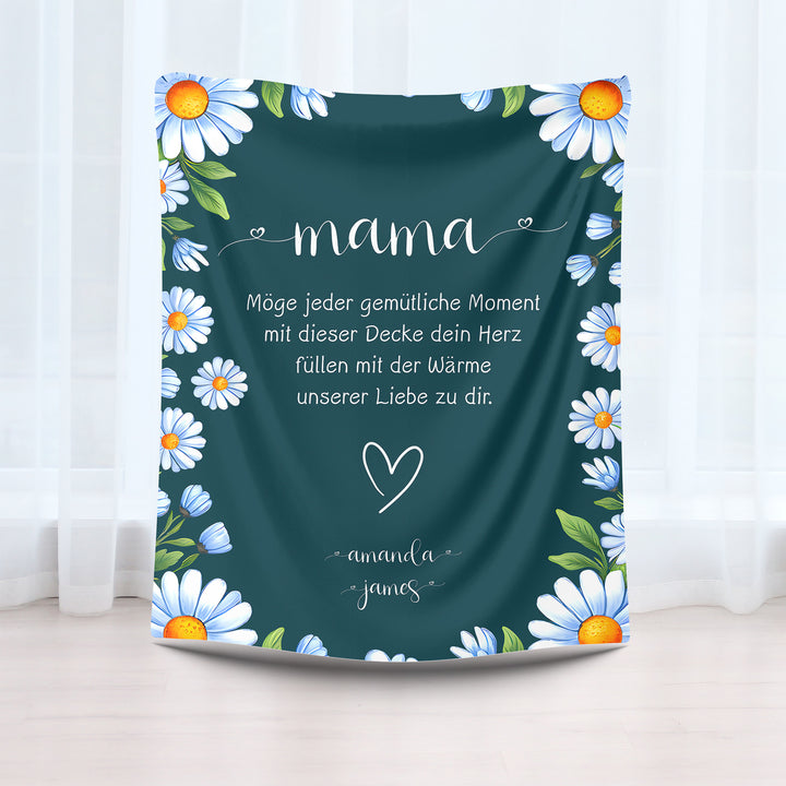 Personalisierte Decke für Mama – Geschenk zum Muttertag & Geburtstag-FaceeCo