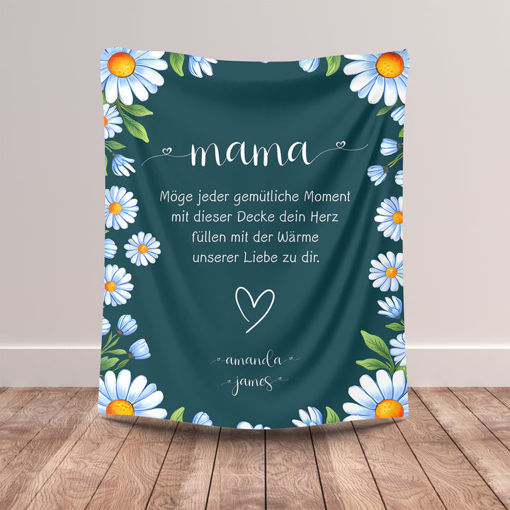 Personalisierte Decke für Mama – Geschenk zum Muttertag & Geburtstag-FaceeCo