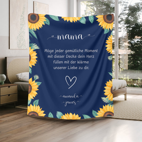 Personalisierte Decke für Mama – Ein Geschenk voller Wärme-FaceeCo