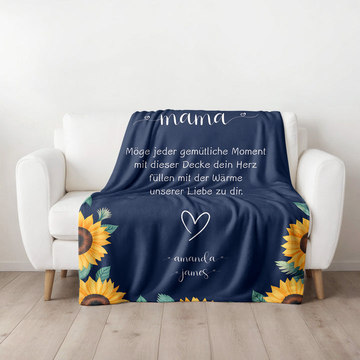 Personalisierte Decke für Mama – Ein Geschenk voller Wärme-FaceeCo