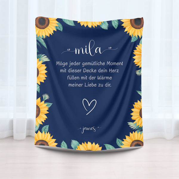 Personalisierte Kuscheldecke mit Namen – Liebe zum Verschenken-FaceeCo