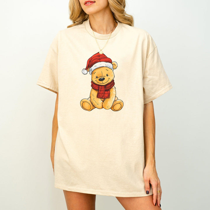 Bärchen Unisex Baumwoll-T-Shirt | Süßes T-Shirt mit einem freundlichen, gelben Bären-FaceeCo
