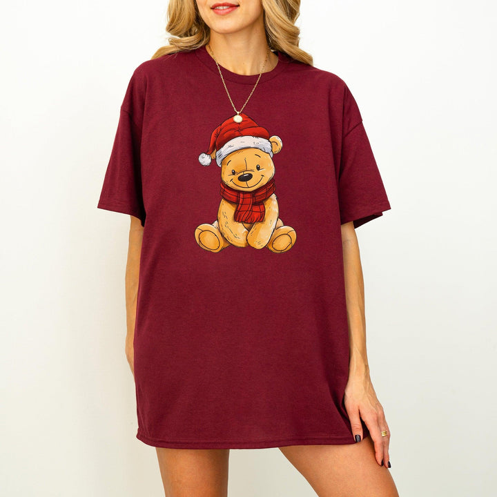 Bärchen Unisex Baumwoll-T-Shirt | Süßes T-Shirt mit einem freundlichen, gelben Bären-FaceeCo