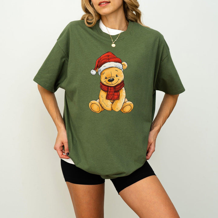 Bärchen Unisex Baumwoll-T-Shirt | Süßes T-Shirt mit einem freundlichen, gelben Bären-FaceeCo