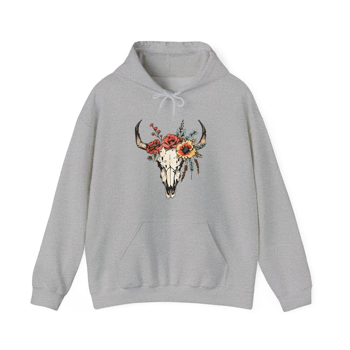 Boho-Kuhschädel Kapuzenpullover | Western Hoodie-FaceeCo