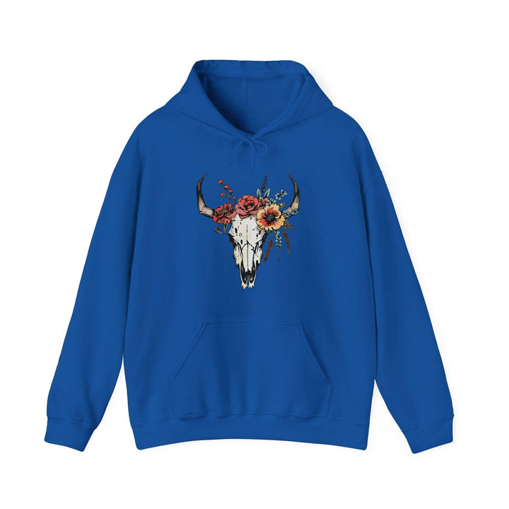 Boho-Kuhschädel Kapuzenpullover | Western Hoodie-FaceeCo