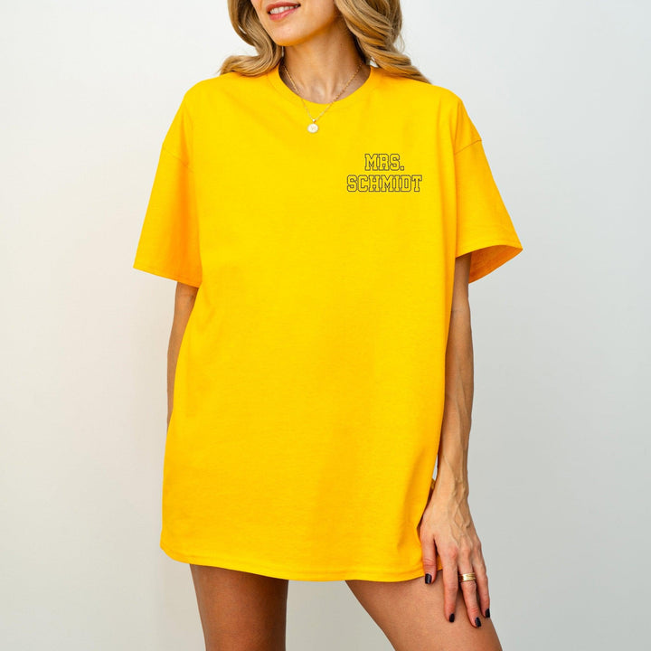 Braut-Shirt mit Namen | Mrs. T-Shirt | Personalisiertes Hochzeitsgeschenk-FaceeCo