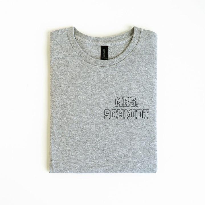 Braut-Shirt mit Namen | Mrs. T-Shirt | Personalisiertes Hochzeitsgeschenk-FaceeCo